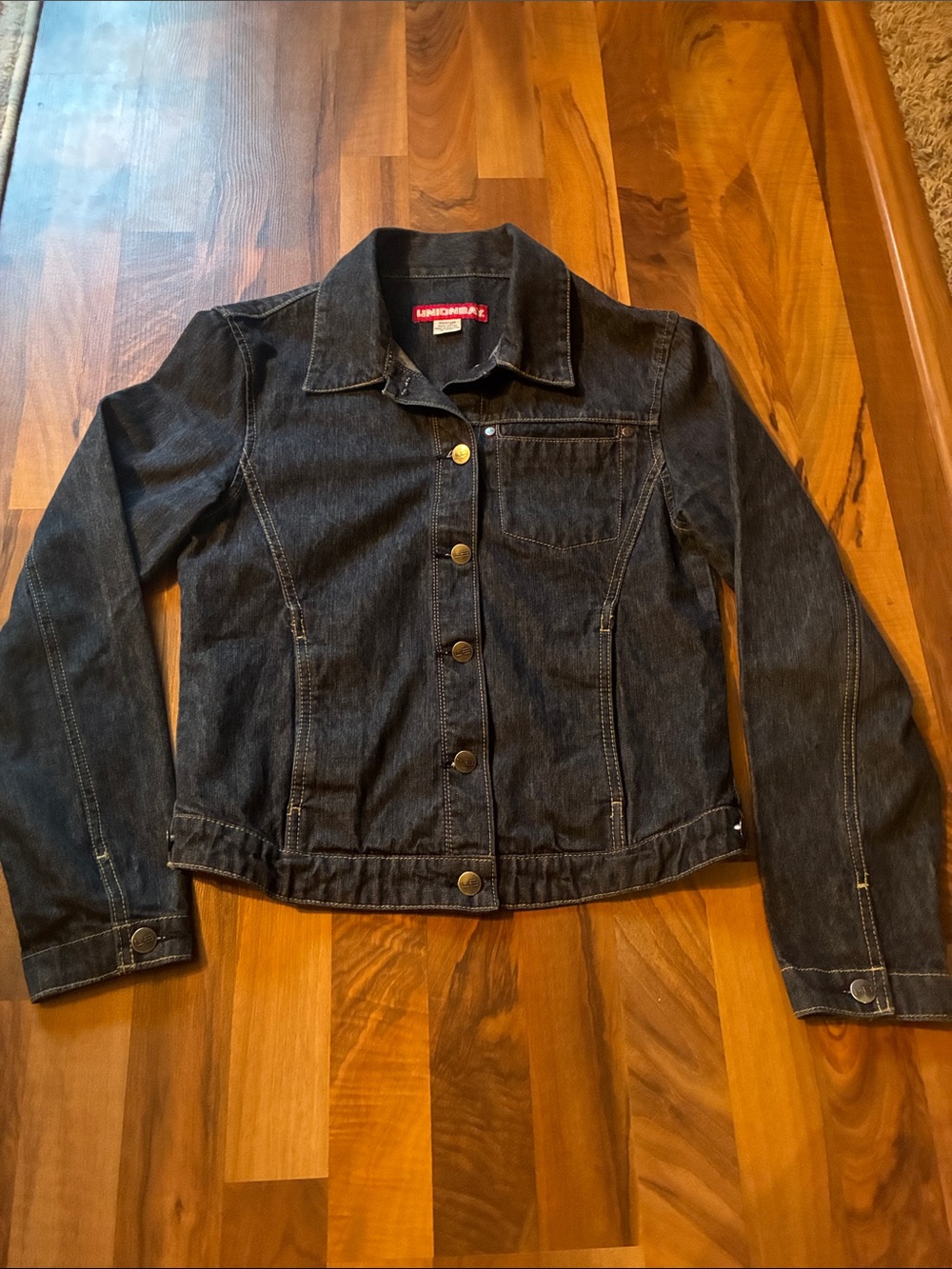 UNIONBAY Dark Wash Black Denim Jacket